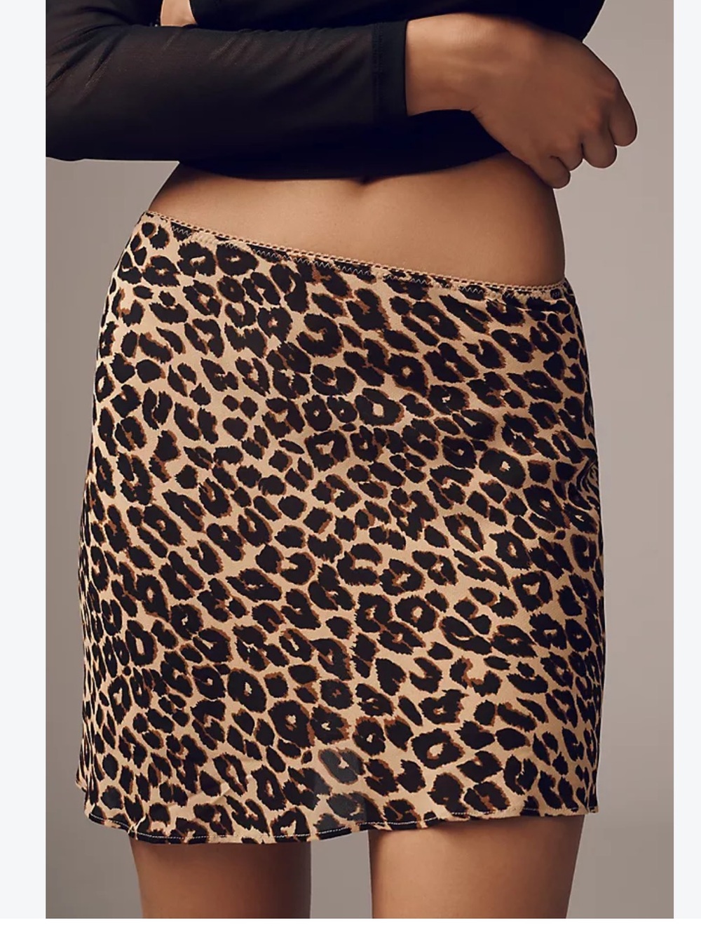 Reformation Leopard Print Mini Skirt - Tan & Black